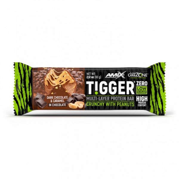 AMIX TiggerZero Protein Bar 60g Dark Chocolate & Caramel