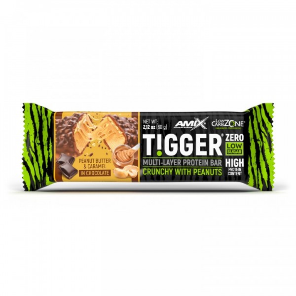 AMIX TiggerZero Protein Bar 60g Kikiriki & Karamela