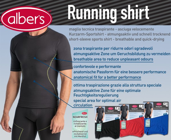 Albers Running Shirt Plava L