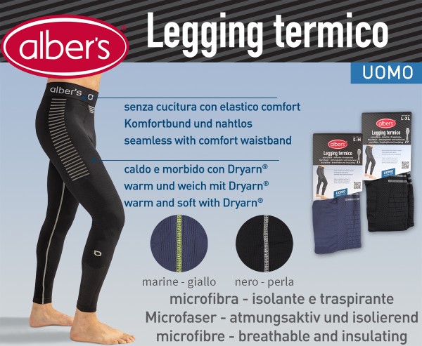 Albers Legging Termico Muške Crne L-XL